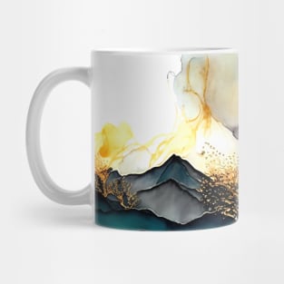 Mountain Eruption - Abstract Alcohol Ink Resin Art Mug